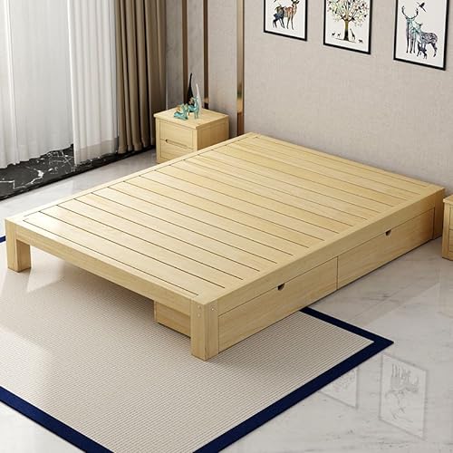 Scandinavian Solid Wood Bed Frame