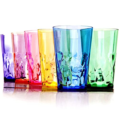 8pcs Plastic Drinking Glasses Tumbler Cups Plastic Cups Reusable Plastic  Glasses
