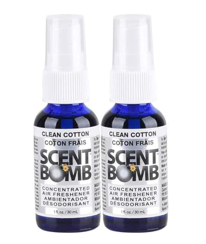 Scent Bomb Concentrated Air Freshener (2 Bottles, Clean Cotton)