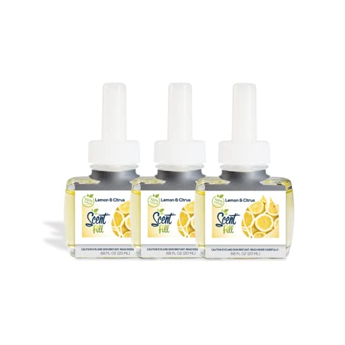 Scent Fill 100% Natural Lemon & Citrus Air Freshener, 3 Refills