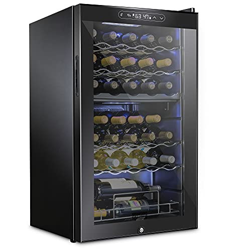 SCHMECKE 33 Bottle Dual Zone Wine Cooler Refrigerator