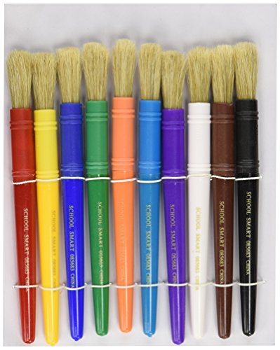 School Smart Paint Brushes Set of 10