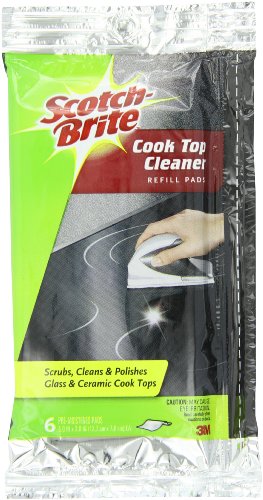 3M Scotch-Brite Cook Top Cleaner Refill - 6 Pre-Moistened Cloths, 6 Count