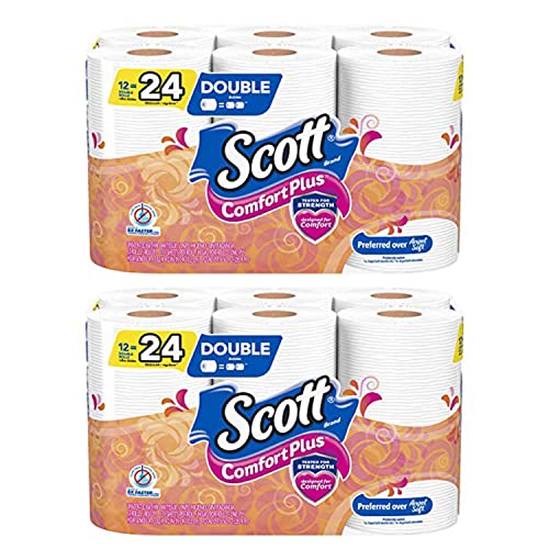 Scott ComfortPlus Toilet Paper 12 Double Rolls - Ultimate Comfort and Durability