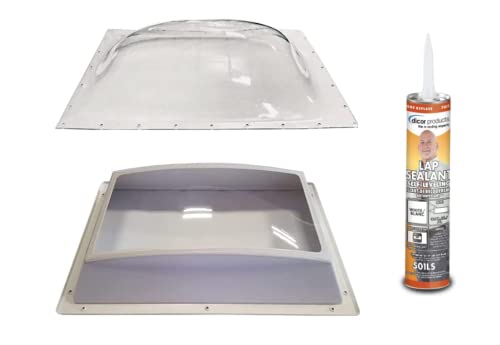 Nizzipum RV Skylight Thick RV Skylight Replacement Durable RV Skylight  Cover 18”x26” Fitting 14 x 22 RV Skylight Dome Opening UV Resistant for