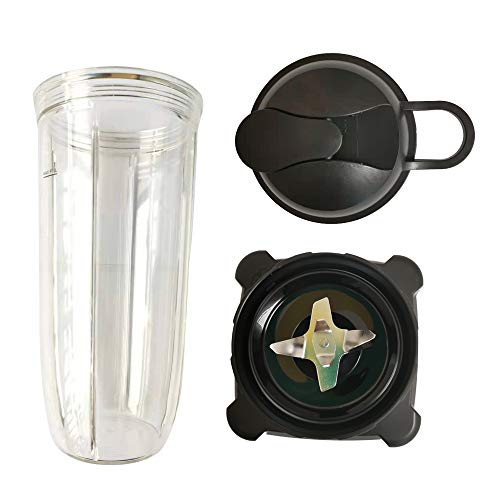 32oz Cup with Lid and Blade Motor Base Replacement for Ninja BL700 NJ600