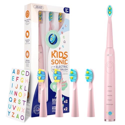 SEAGO Kids Electric Toothbrush for Ages 3-12