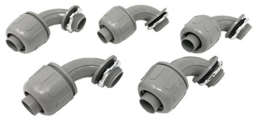 Sealproof 1/2-Inch Nonmetallic Liquid-Tight 90-Degree Electrical Conduit Connector Fitting