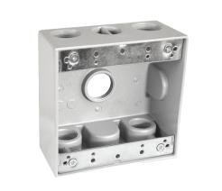 Sealproof Double Gang 5-Hole 3/4" Weatherproof Outlet Box