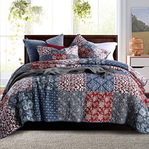 Secgo King Size Comforter Set - 100% Cotton Quilt King Size Set