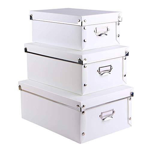 SEEKIND Waterproof Decorative Storage Boxes with Lids for Organization