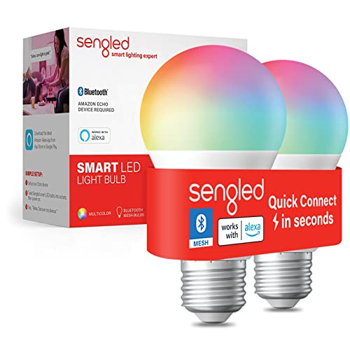 Sengled Alexa Smart Light Bulbs, Color Changing, Auto Pairing, 2-Pack