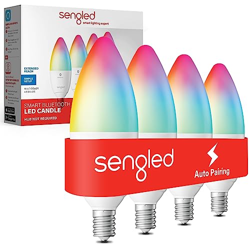 Sengled E12 Smart Bulbs, Multicolor Dimmable, 4-Pack