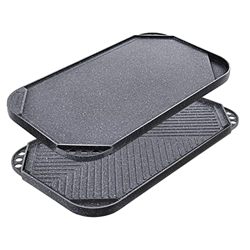  Vayepro Stove Top Flat Griddle,2 Burner Griddle Grill Pan for  Glass Stove Top Grill,Aluminum Pancake Griddle,Non-Stick Top Double Burner  Griddle for Gas Grill, Camping/Indoor : Patio, Lawn & Garden
