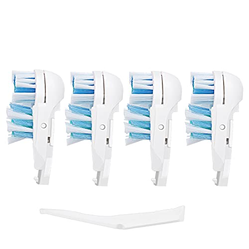 Sensitive Replacement Electric Replacement Toothbrush Heads (4 Count) Dual Clean Rotating Sets Compatible with Braun Oral B Cross Action Power