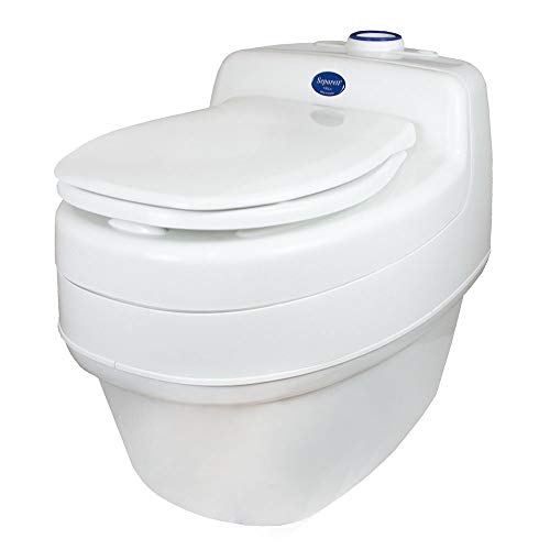 Separett Villa 9215 AC/DC - Composting, Waterless, Urine Diverting Toilet