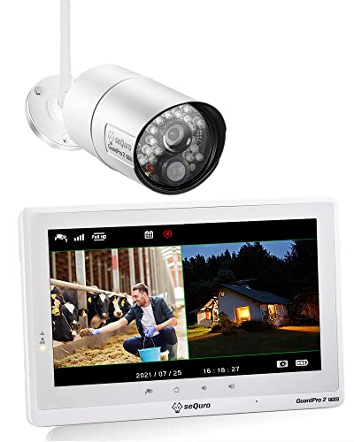Sequro Security Camera Monitor Wireless 1080P Outdoor Bullet Cameras