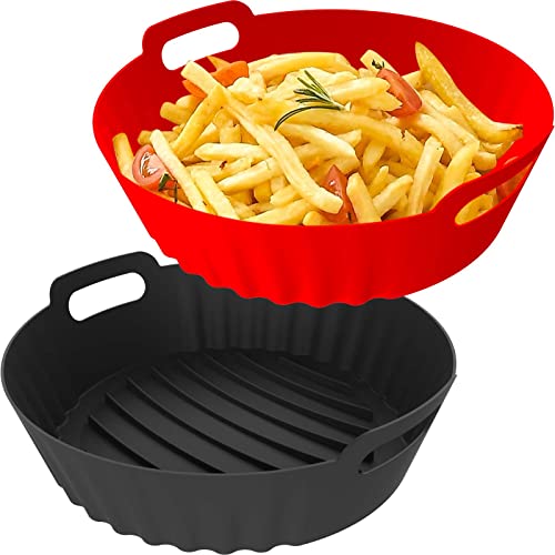 Air Fryer Silicone Pot - Air Fryer Oven Accessories - Replacement for  Flammable Parchment Liner Paper - No Need to Clean the Air Fryer(Top: 7.8  inches