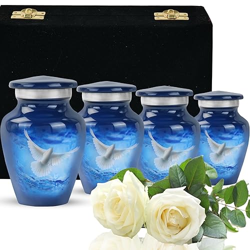Set of 4 Small Keepsake Urns for Human Ashes