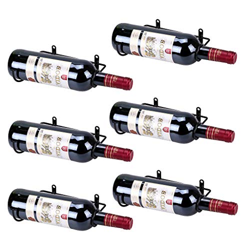 Set of 6 Wall Mounted Wine Rack Holders