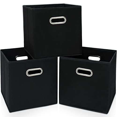 SEVENDOME Black Fabric Storage Bins - Organization Made Easy