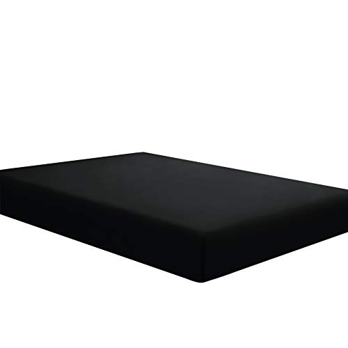 Sfoothome Black Fitted Sheet - High-Quality Microfiber Sheets