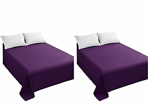 Sfoothome Top Sheet - Premium 1500 Ultra-Soft Collection - Queen, Purple