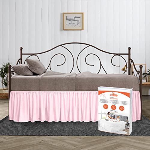 SGI 18 Inch Drop Twin Size Pink Day Bed Skirt