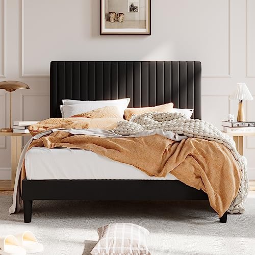 SHA CERLIN Full Size Upholstered Platform Bed Frame