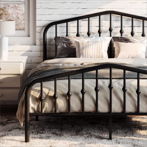 SHA CERLIN Queen Size Metal Platform Bed Frame