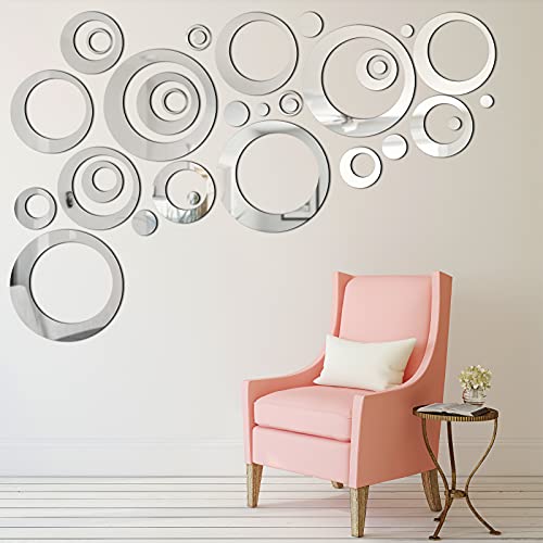Shappy Wall Mirror Sticker Decal Set - Decor for Home