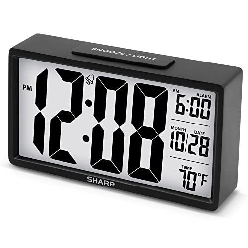SHARP Alarm Clock with Easy to Read Jumbo Screen