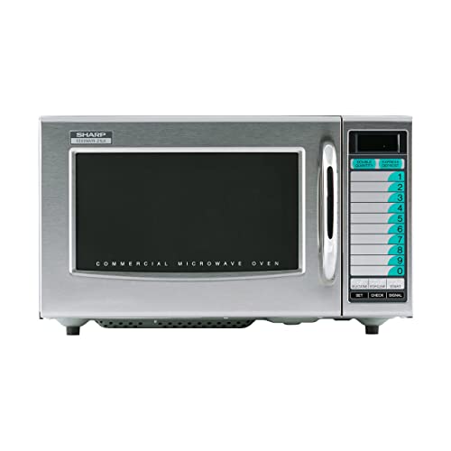 Sharp Commercial Microwave Oven - Stainless Steel, Touch Controls, 1 cu. ft.