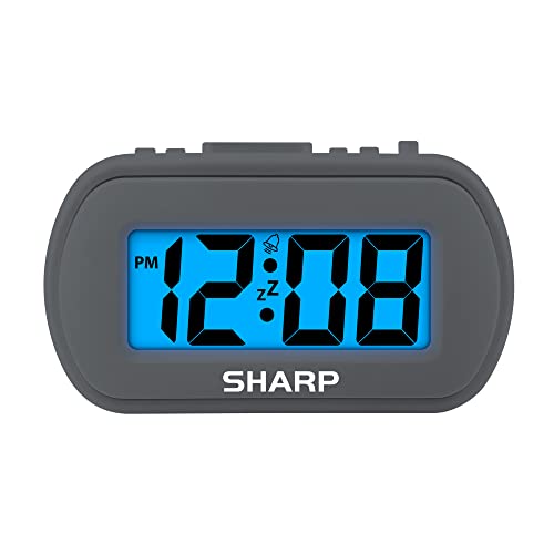 Tactile Battery-Operated Digital Alarm Clock with Blue Backlight