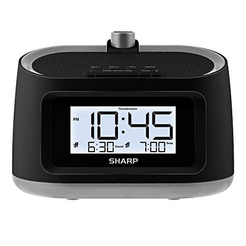 SHARP LCD Alarm Clock with Sleep Sounds