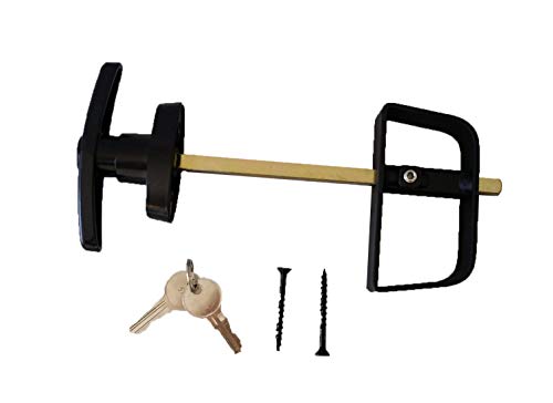 Shed T-Handle Lock Set Black 6 1/2"