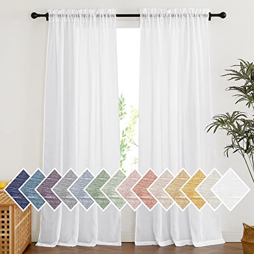 Sheer Linen Curtains for Living Room