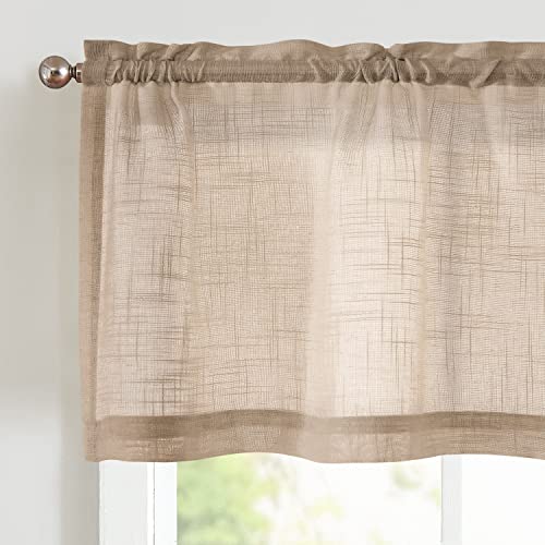 Sheer Valance Curtain Linen Textured Valances