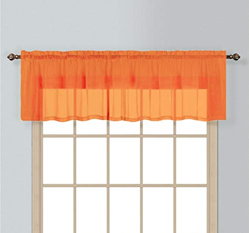 Sheer Voile Window Treatment Valance