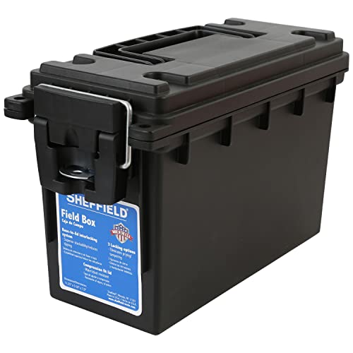 Sheffield 12629 Ammo Storage Can - Stackable, Lockable, Made in USA