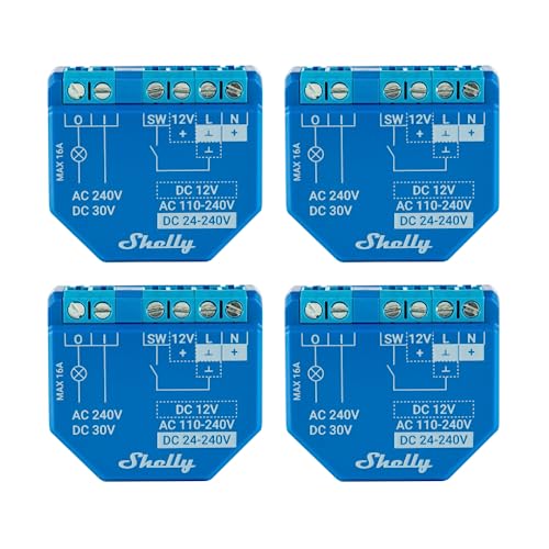 Shelly Smart Relay Switch 4-Pack for Home Automation & Control