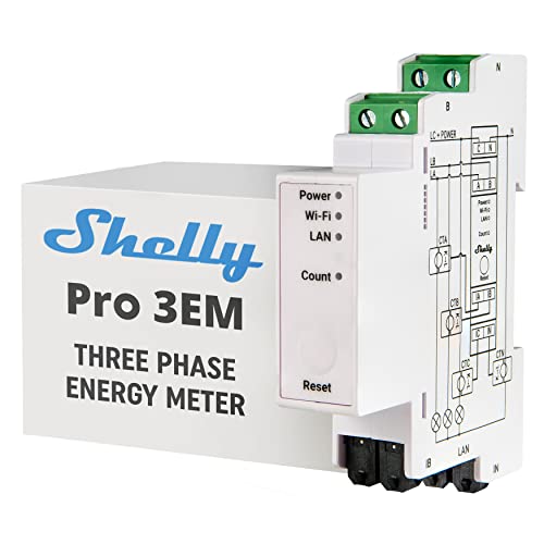 Shelly Pro 3EM: Wi-Fi Energy Monitoring 3-Phase Relay Switch