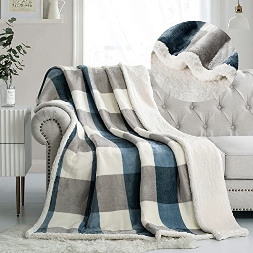 Sherpa Fleece Throw Blanket - Cozy and Warm Reversible Plush