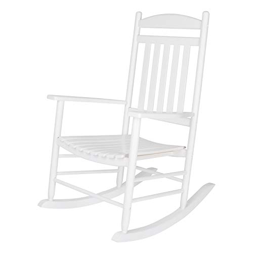 Shine Company Maine Mid Century Modern Rocking Chair - White