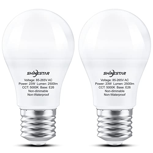 SHINESTAR 150W Led Bulb, Bright Light, Non-dimmable, 2-Pack