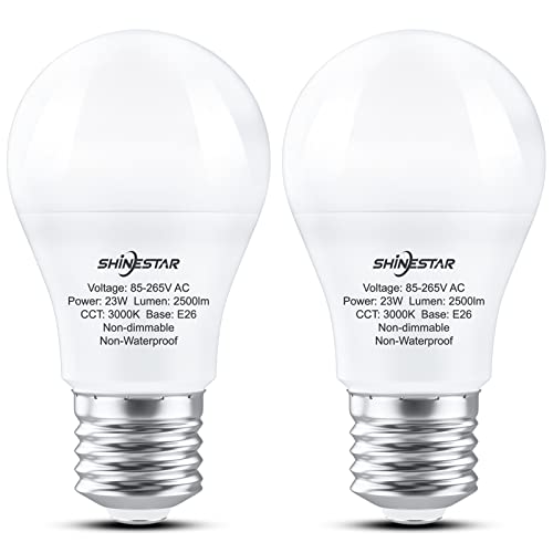 SHINESTAR 150W LED Bulb, Warm White, 2-Pack