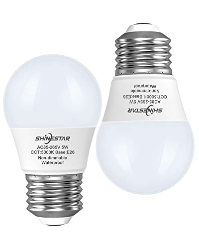 SHINESTAR LED Refrigerator Light Bulb, 120v 40w Appliance Bulb, 2 Pack
