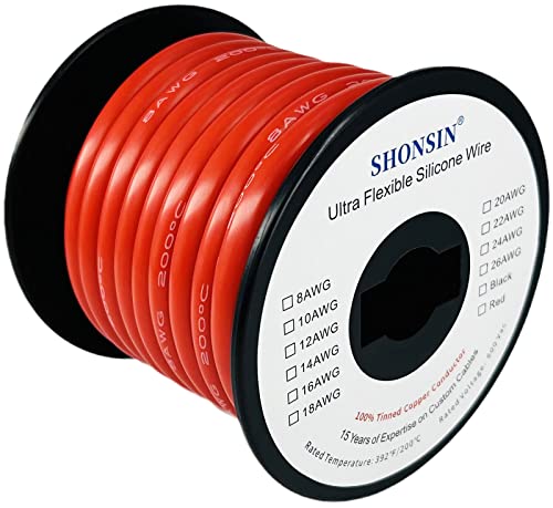 Shonsin 8 Gauge Flexible Silicone Wire