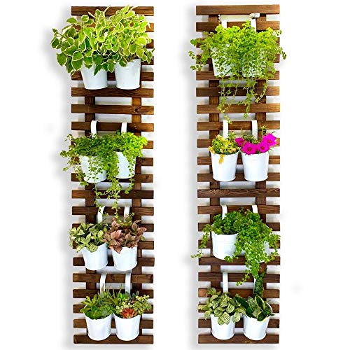 ShopLaLa Wall Planter - Wooden Hanging Large Planters for Indoor/Outdoor Plants