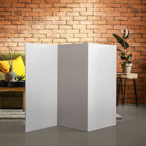 Short White Cardboard Folding Screen